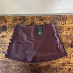 NWT Wild Fable Faux Leather A line Mini Skirt